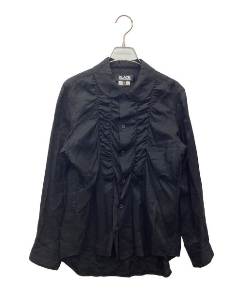 BLACK COMME des GARCONS（ブラック コムデギャルソン）BLACK COMME des GARCONS (ブラック コムデギャルソン) ラウンドカラーブラウス ブラック サイズ:Mの古着・服飾アイテム