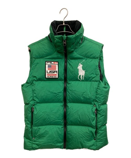 POLO RALPH LAUREN（ポロ・ラルフローレン）POLO RALPH LAUREN (ポロ・ラルフローレン) ダウンベスト グリーン サイズ:Mの古着・服飾アイテム