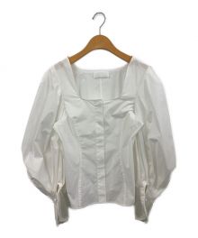 Mame Kurogouchi（マメクロゴウチ）の古着「Square Neck Puff Sleeve Shirt」｜ホワイト