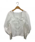 Mame Kurogouchiマメクロゴウチ）の古着「Square Neck Puff Sleeve Shirt」｜ホワイト