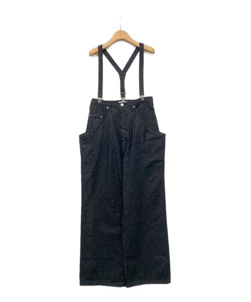 Ameri（アメリ）Ameri (アメリ) HIGH WAIST WIDE SUSPENDERS PANTS ブラック サイズ:25の古着・服飾アイテム