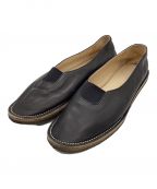 AURALEEオーラリー）の古着「LEATHER SLIP-ON」｜ブラック