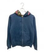 A BATHING APEアベイシングエイプ）の古着「SHARK FULL ZIP HOODIE」｜ネイビー