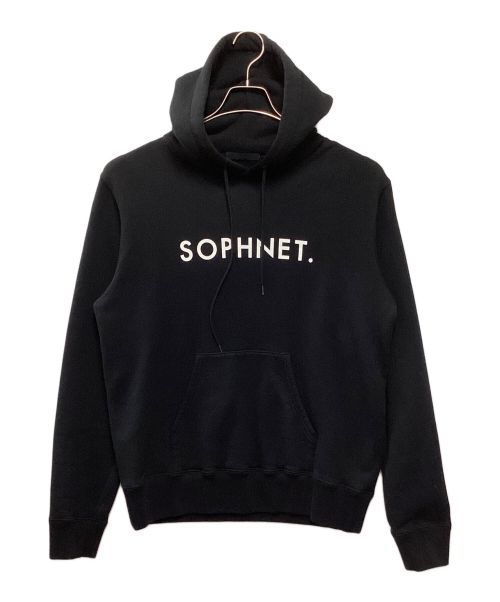 SOPHNET.（ソフネット）SOPHNET. (ソフネット) LOGO PULLOVER SWEAT HOODIE ブラック サイズ:Mの古着・服飾アイテム