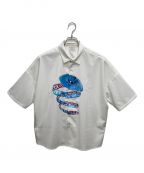 SHAREEFシャリーフ）の古着「APPLE PEEL S/S SHIRTS」｜ホワイト