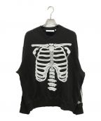 PASSION DESIRE×el conductorhパッション デザイア×コンダクター）の古着「Crew Neck Sweater BONES」｜ブラック