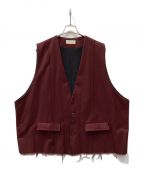 jiedaジエダ）の古着「GABARDINE OVER VEST」｜ボルドー