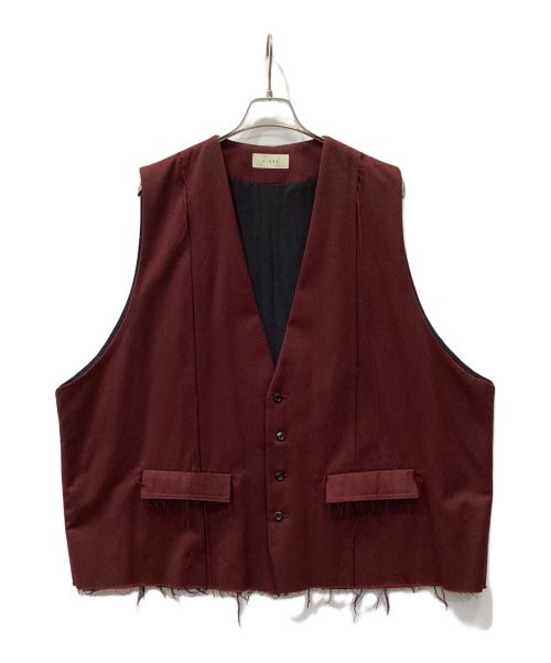 jieda（ジエダ）jieda (ジエダ) GABARDINE OVER VEST ボルドー サイズ:0Sの古着・服飾アイテム