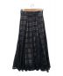 JUSGLITTY (ジャスグリッティー) チェック刺繍スカート ブラック×ベージュ サイズ:1：6800円