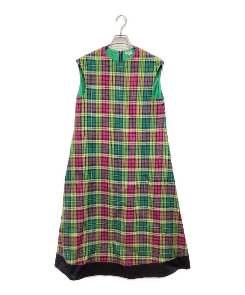 SCYE（サイ）SCYE (サイ) CHECKED DRESS グリーン サイズ:36の古着・服飾アイテム