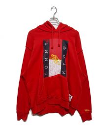 myne×tommy jeans（マイン×トミージーンズ）の古着「プルオーバーパーカー」｜レッド