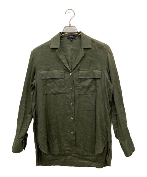 theory（セオリー）theory (セオリー) Relaxed Linen Notch Shirt オリーブ サイズ:Sの古着・服飾アイテム