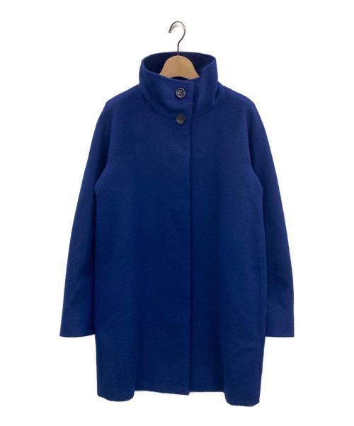 MaxMara（マックスマーラ）MaxMara (マックスマーラ) スタンドカラーキャメルコート ブルー サイズ:I38の古着・服飾アイテム