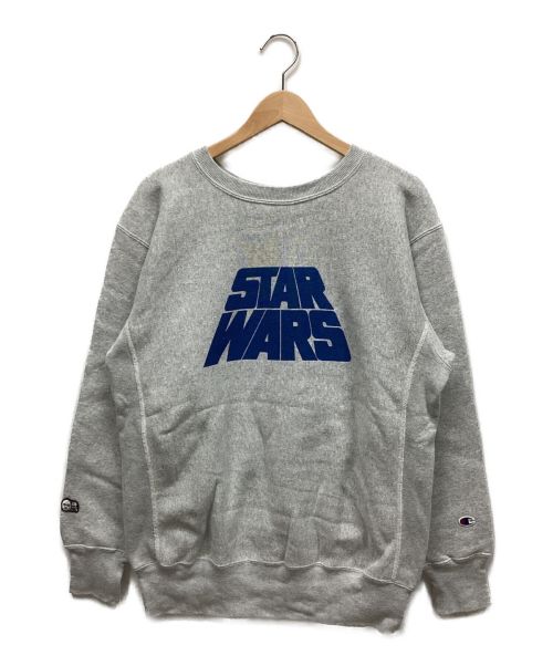 Champion REVERSE WEAVE（チャンピオンリバースウィーブ）Champion REVERSE WEAVE (チャンピオンリバースウィーブ) STAR WARS (スターウォーズ) クルーネックスウェット グレー サイズ:XLの古着・服飾アイテム