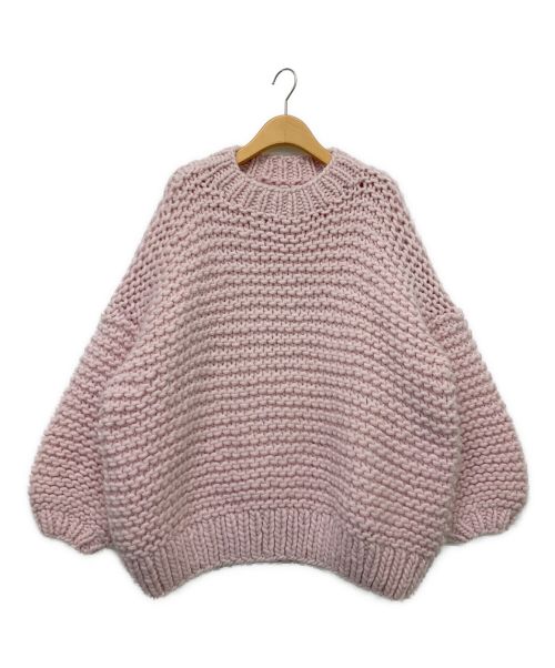 MR MITTENS（ミスターミトンズ）MR MITTENS (ミスターミトンズ) CHUNKY BOXY KNIT PO ピンク サイズ:XS/Sの古着・服飾アイテム