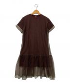 AKIRA NAKAアキラナカ）の古着「Layer organza dress」｜ブラウン