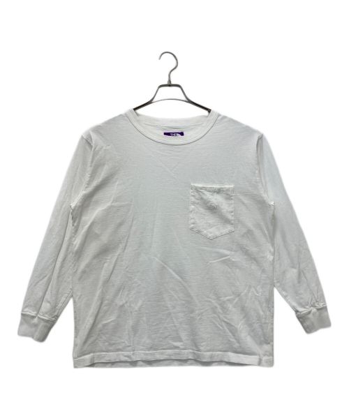 THE NORTHFACE PURPLELABEL（ザ・ノースフェイス パープルレーベル）THE NORTHFACE PURPLELABEL (ザ・ノースフェイス パープルレーベル) 7oz Long Sleeve Pocket Tee ホワイト サイズ:Sの古着・服飾アイテム