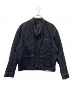 Essayエッセイ）の古着「FOLD COLLAR DENIM JACKET」｜ブラック