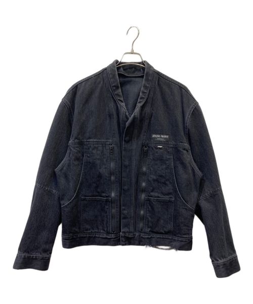 Essay（エッセイ）Essay (エッセイ) FOLD COLLAR DENIM JACKET ブラック サイズ:SIZE ONEの古着・服飾アイテム