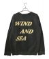 WIND AND SEA (ウィンダンシー) クルーネックスウェット ブラック サイズ:L：4800円