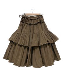 PLAN C（プランシー）の古着「Taffeta Midi Skirt」｜ブラウン