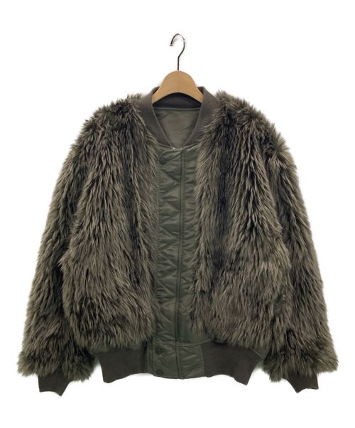 08sircus（ゼロエイトサーカス）08sircus (ゼロエイトサーカス) Rex eco fur MA-1 reversible カーキ サイズ:4の古着・服飾アイテム