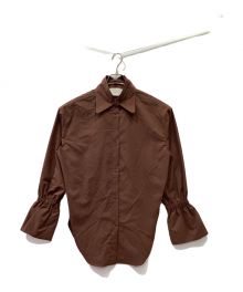 TODAYFUL（トゥデイフル）の古着「Gather Sleeve Typewriter Blouse」｜ブラウン