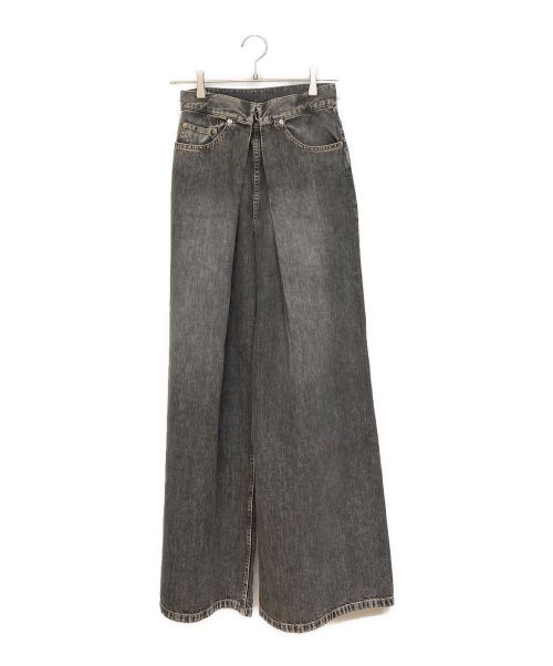 JOHN LAWRENCE SULLIVAN（ジョン ローレンス サリバン）JOHN LAWRENCE SULLIVAN (ジョンローレンスサリバン) WASHED DENIM WIDE PANTS ブラック サイズ:S 未使用品の古着・服飾アイテム