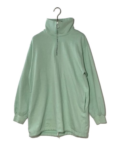 PHEENY（フィーニー）PHEENY (フィーニー) FRENCH TERRY HALF ZIP P/O ライトグリーン サイズ:Fの古着・服飾アイテム