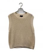 theoryセオリー）の古着「Polished Twist Crew NK Vest」｜ベージュ