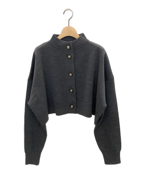 ENFOLD（エンフォルド）ENFOLD (エンフォルド) HIGH-NECK CARDIGAN グレー サイズ:38の古着・服飾アイテム