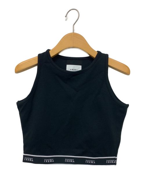 Ameri（アメリ）AMERI (アメリ) LOGO TAPE TANK TOP ブラック サイズ:Mの古着・服飾アイテム