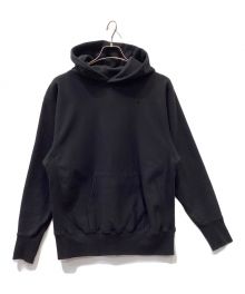 ATON（エイトン）の古着「GARMENT DYE URAKE HOODIE」｜ブラック