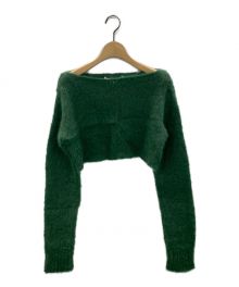 MARNI（マルニ）の古着「Cropped Fuzzy Sweater」｜グリーン