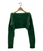 MARNIマルニ）の古着「Cropped Fuzzy Sweater」｜グリーン