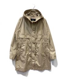 Aquascutum（アクアスキュータム）の古着「ポリエステルツイル フーデッドコート」｜ベージュ