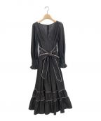 HER LIP TOハーリップトゥ）の古着「Signs of Autumn Belted Dress」｜ブラック