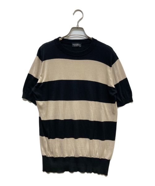 JOHN SMEDLEY（ジョンスメドレー）JOHN SMEDLEY (ジョンスメドレー) 半袖ニット ブラック サイズ:Mの古着・服飾アイテム