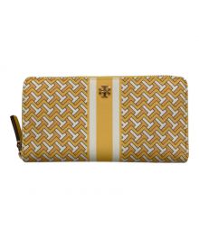 TORY BURCH（トリーバーチ）の古着「長財布／ラウンドファスナー／708 DAYLILY／デイリリー×TZAG T ザグ」｜イエロー