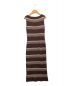 HER LIP TO (ハーリップトゥ) Cotton Striped Ribbed Knit Dress ブラウン サイズ:M：7800円