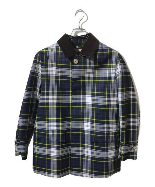 MACKINTOSH（マッキントッシュ）MACKINTOSH (マッキントッシュ) ゴム引きチェックコート グリーン サイズ:36の古着・服飾アイテム