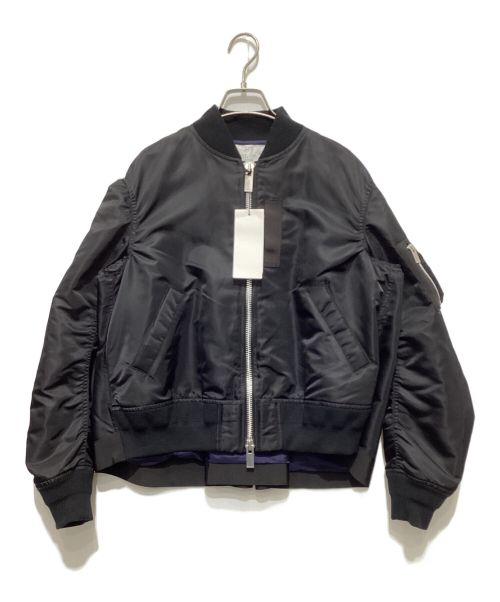 sacai（サカイ）sacai (サカイ) Nylon Twill Blouson MA-1ジャケット ブラック サイズ:1の古着・服飾アイテム