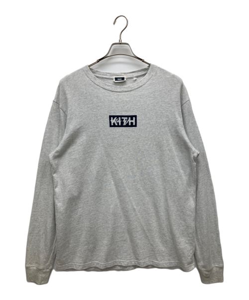 KITH（キス）KITH (キス) ロングスリーブカットソー グレー×ネイビー サイズ:SIZE　Mの古着・服飾アイテム