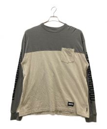 NEIGHBORHOOD（ネイバーフッド）の古着「BICOLOR CREWNECK LS」｜グレー×ベージュ