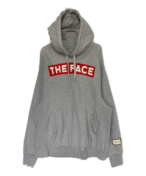 GUCCI（グッチ）GUCCI (グッチ) THE FACE HOODIE グレー サイズ:Mの古着・服飾アイテム