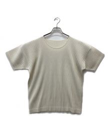 HOMME PLISSE ISSEY MIYAKE（オムプリッセ イッセイ ミヤケ）の古着「S/Sプリーツカットソー」｜アイボリー