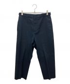 JIL SANDERジルサンダー）の古着「CREASED CROPPED TROUSERS」｜ネイビー