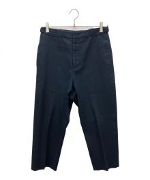 JIL SANDER（ジルサンダー）の古着「CREASED CROPPED TROUSERS」｜ネイビー