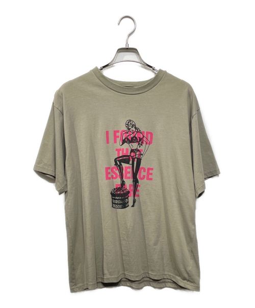 Thee Hysteric XXX（ジィ ヒステリックトリプルエックス）Thee Hysteric XXX (ジィ ヒステリックトリプルエックス) ESSENCE RARE Tシャツ カーキ サイズ:Lの古着・服飾アイテム