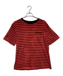 MINEDENIM（マインデニム）の古着「ボーダーTシャツ」｜レッド×ブラック